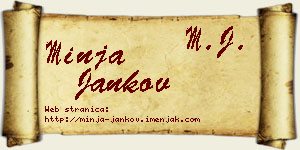 Minja Jankov vizit kartica